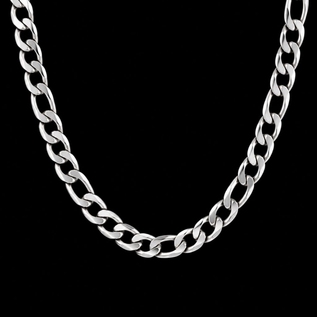 silver figaro chain