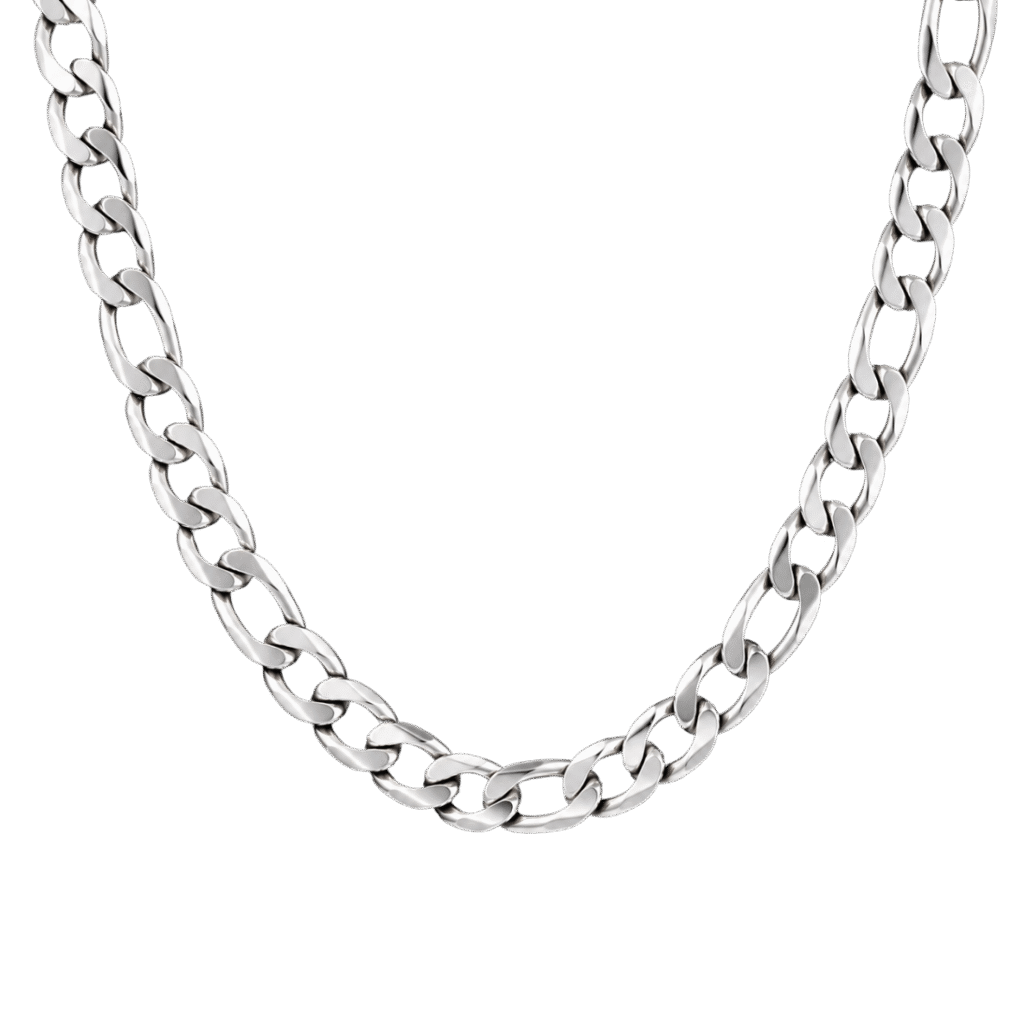 silver figaro chain